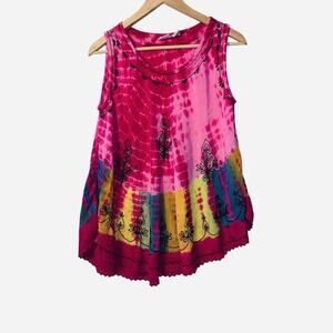 India Boutique Sleeveless Free Size 100% Rayon Shirt